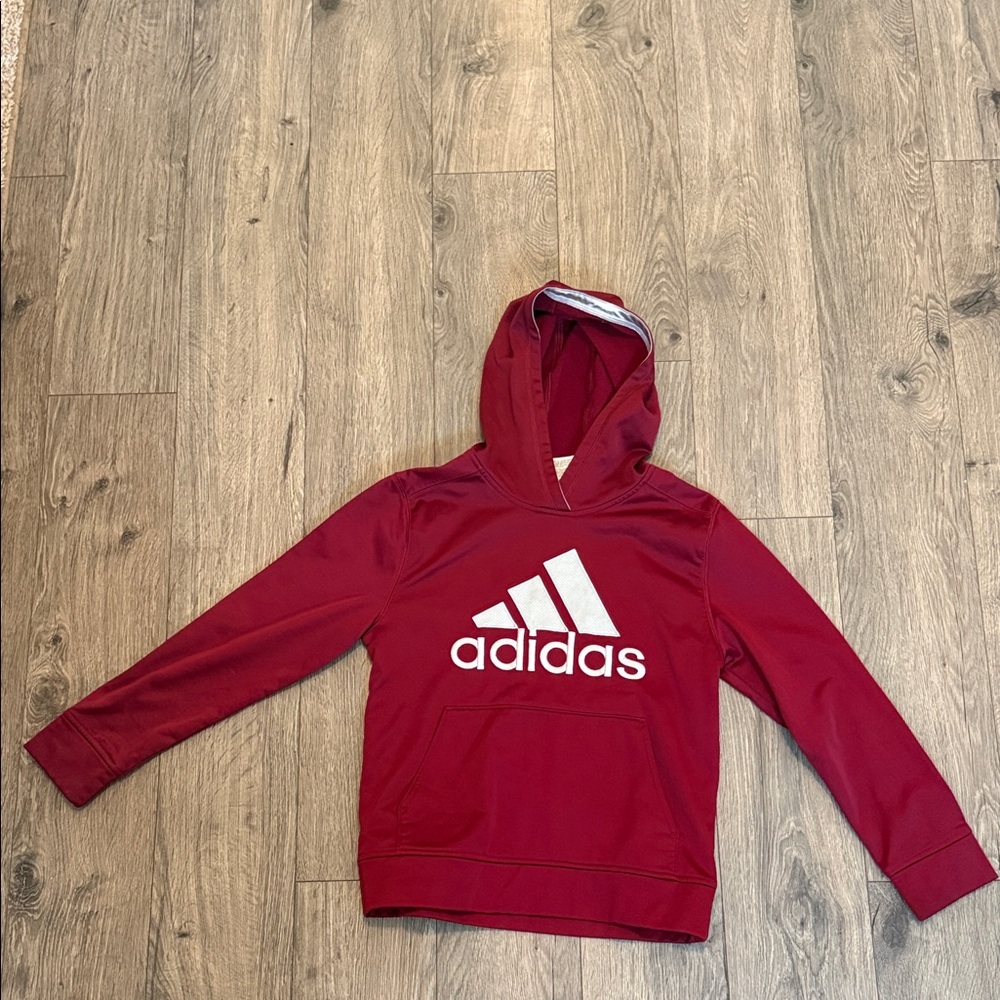 Adidas Kids Burgundy Hoodie
